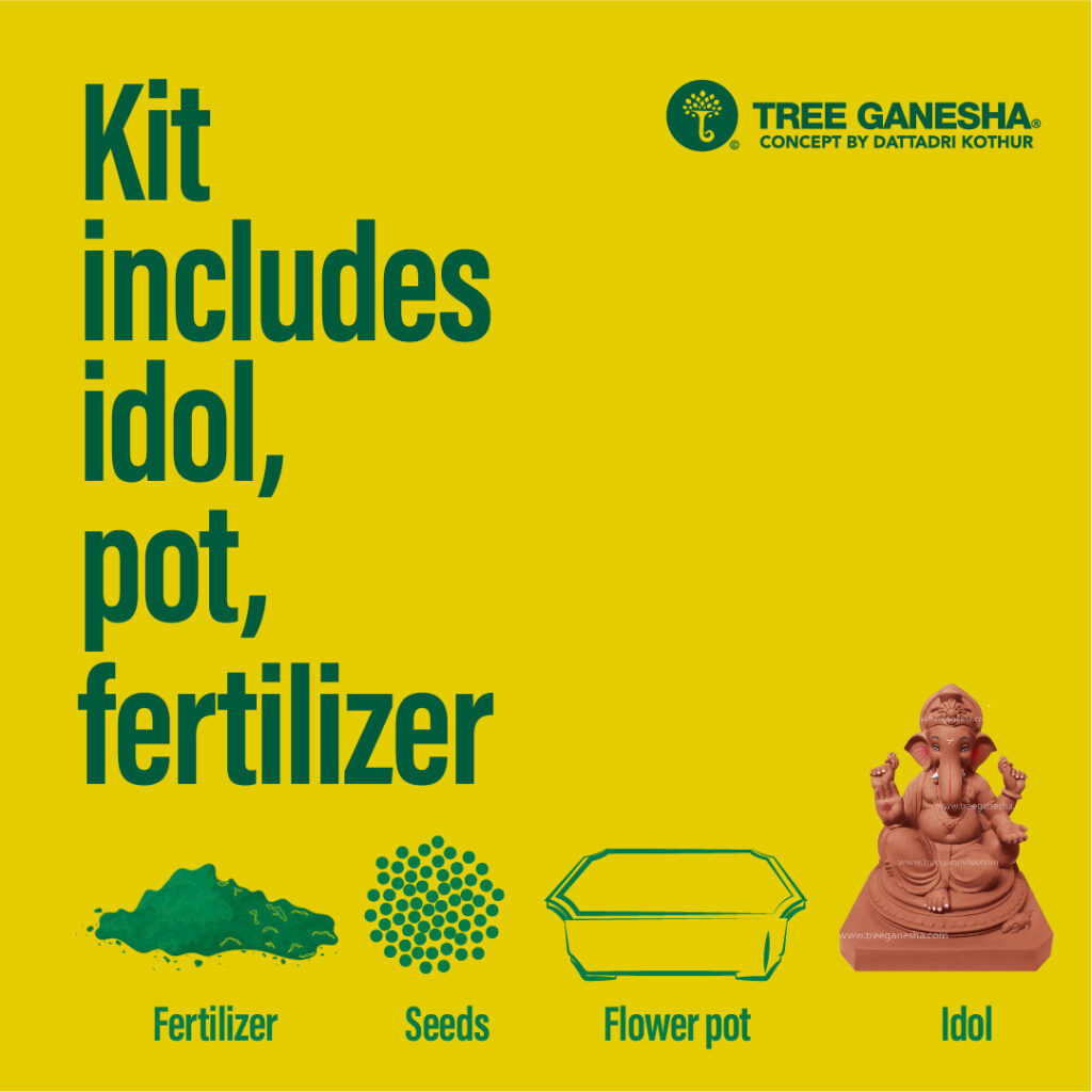 Kit includes idol, pot, fertilizer