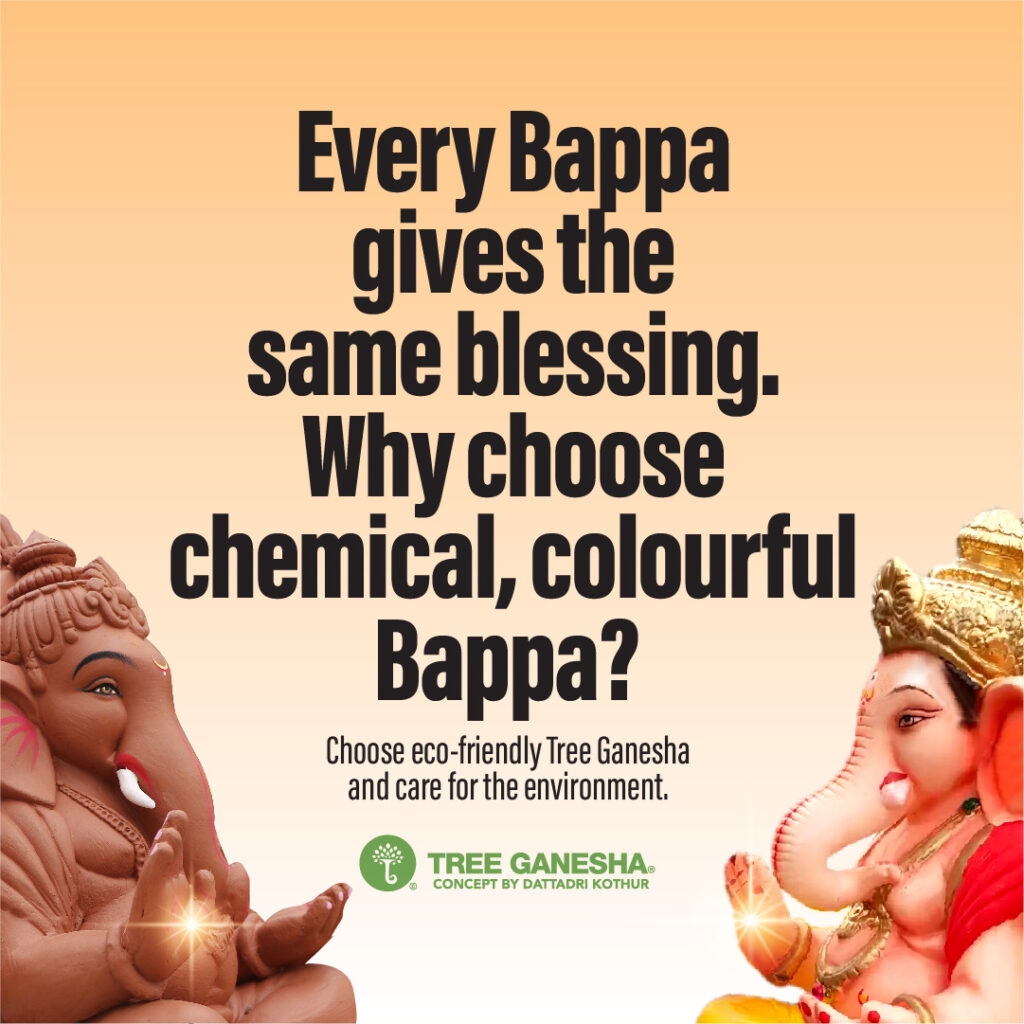 Every Bappa gives the same blessing. Why choose chemical, colourful Bappa? 